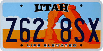 UT license plate Z628SX