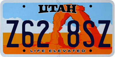 UT license plate Z628SZ