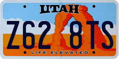UT license plate Z628TS
