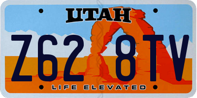 UT license plate Z628TV