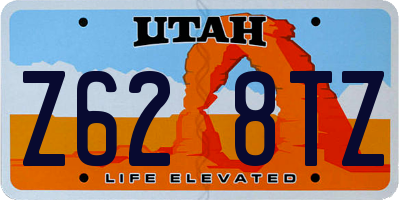 UT license plate Z628TZ