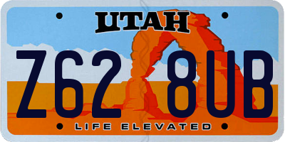 UT license plate Z628UB