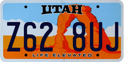 UT license plate Z628UJ