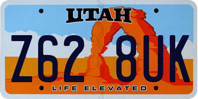UT license plate Z628UK