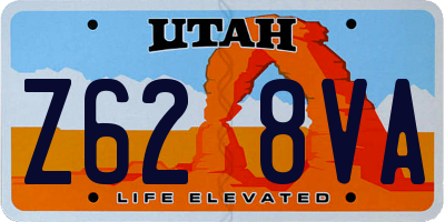 UT license plate Z628VA