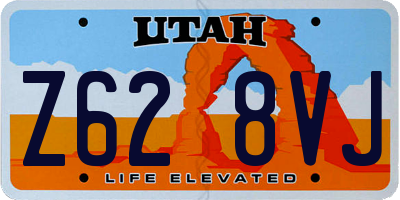 UT license plate Z628VJ