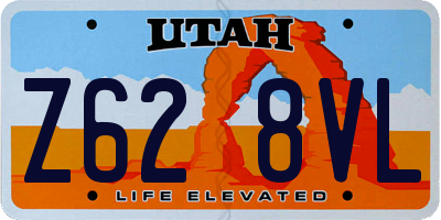 UT license plate Z628VL