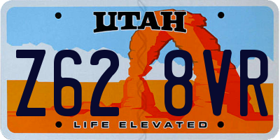 UT license plate Z628VR