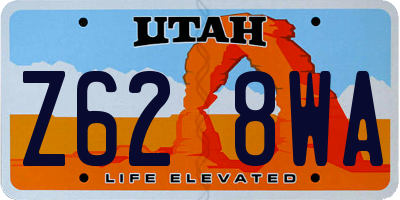 UT license plate Z628WA