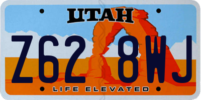 UT license plate Z628WJ