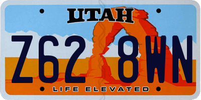 UT license plate Z628WN