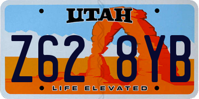 UT license plate Z628YB
