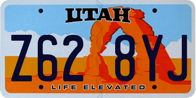 UT license plate Z628YJ