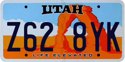 UT license plate Z628YK