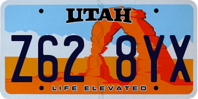 UT license plate Z628YX