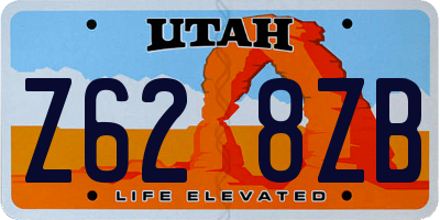 UT license plate Z628ZB