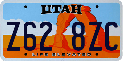 UT license plate Z628ZC