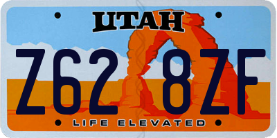 UT license plate Z628ZF
