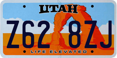 UT license plate Z628ZJ