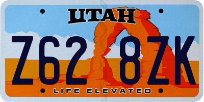 UT license plate Z628ZK