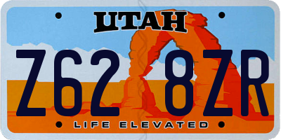 UT license plate Z628ZR