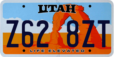 UT license plate Z628ZT
