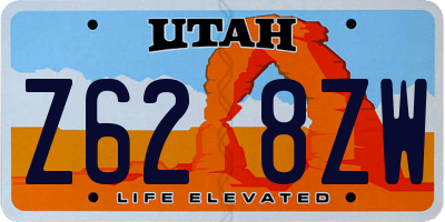UT license plate Z628ZW