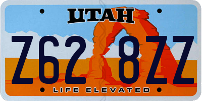 UT license plate Z628ZZ