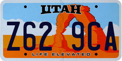 UT license plate Z629CA