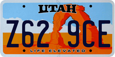 UT license plate Z629CE