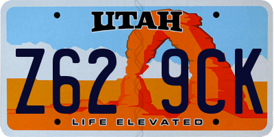UT license plate Z629CK