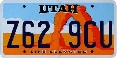 UT license plate Z629CU