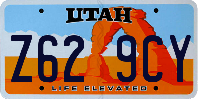 UT license plate Z629CY