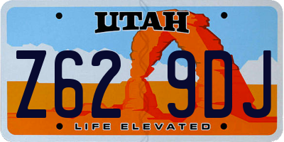 UT license plate Z629DJ