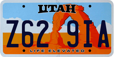 UT license plate Z629IA