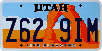 UT license plate Z629IM