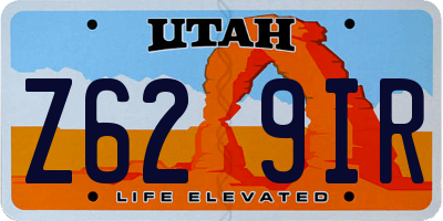 UT license plate Z629IR