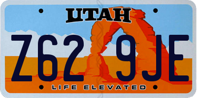 UT license plate Z629JE