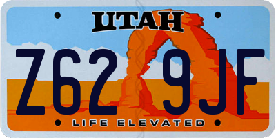 UT license plate Z629JF