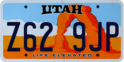 UT license plate Z629JP