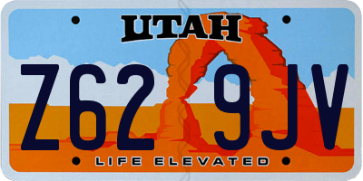 UT license plate Z629JV