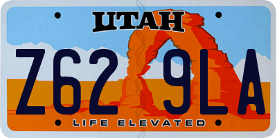 UT license plate Z629LA