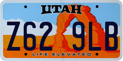 UT license plate Z629LB