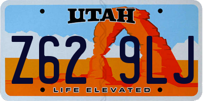 UT license plate Z629LJ