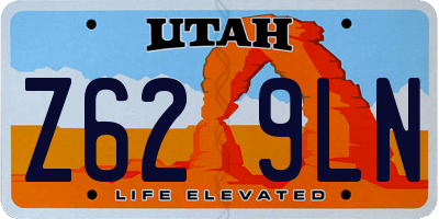 UT license plate Z629LN