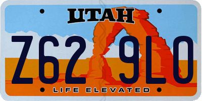 UT license plate Z629LO
