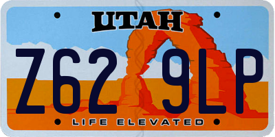 UT license plate Z629LP