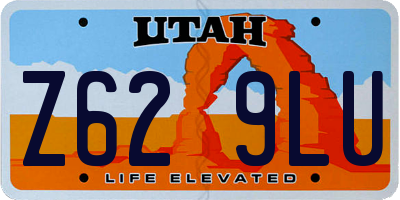 UT license plate Z629LU