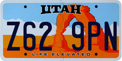 UT license plate Z629PN