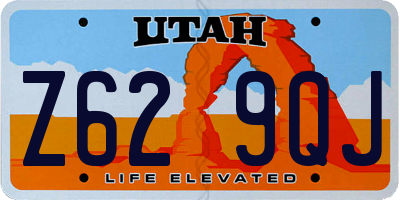 UT license plate Z629QJ